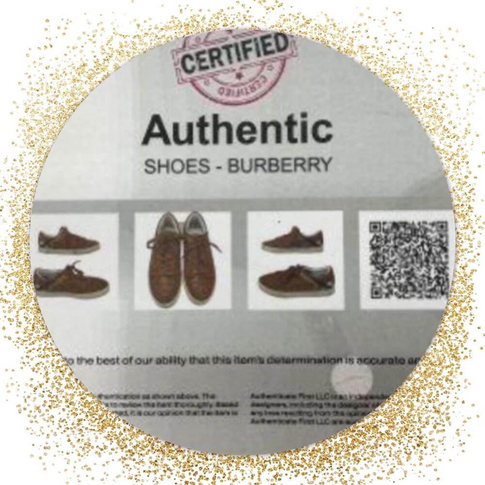 EUC Burberry Mens Leather sneakers w/Check insert Sz 42, fits like a US Sz 10 - Picture 3 of 8